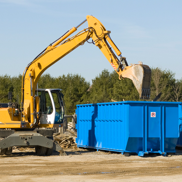 what size residential dumpster rentals are available in Wimbledon ND